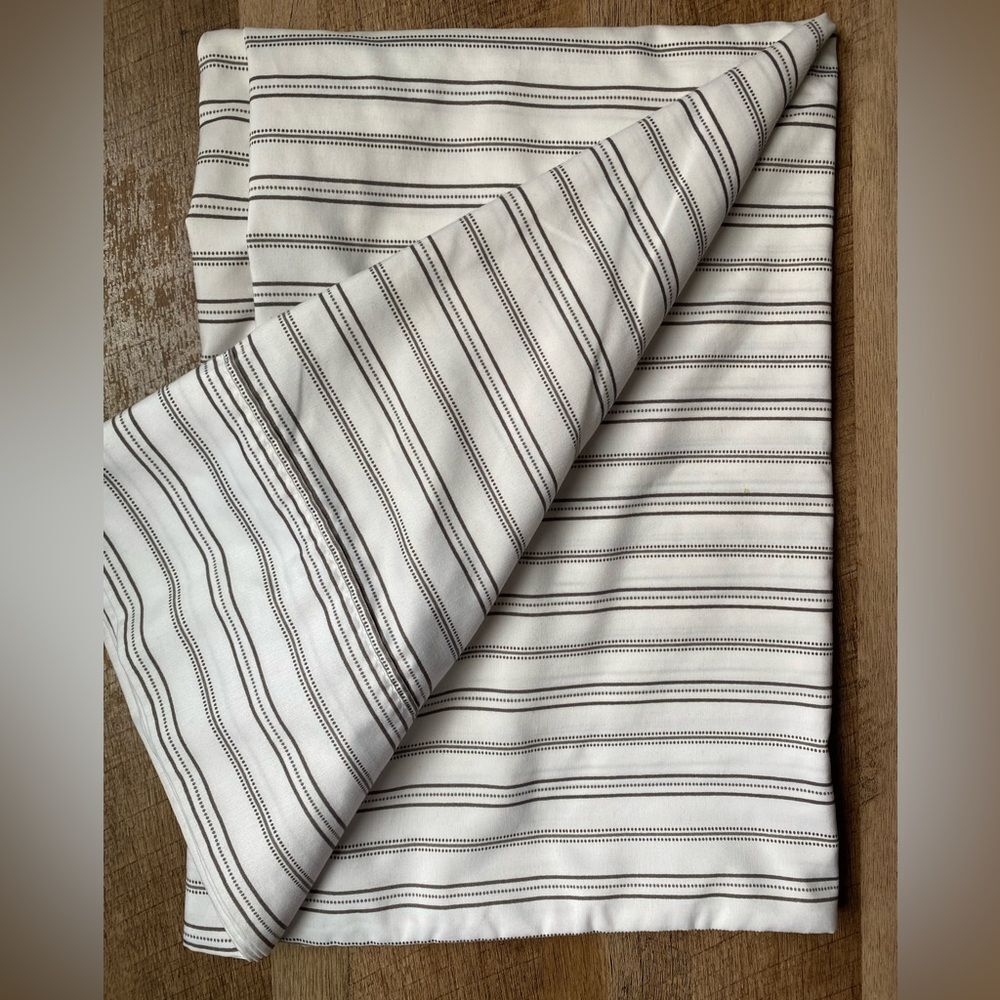 Charisma Taupe-Brown  and White Striped Bed Pillow Cases